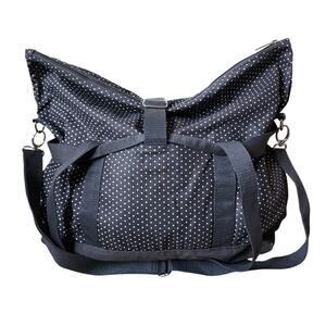 Thirty One Weekender Bag Retro Metro Canvas Overnight Carry On Brown Polka Dot